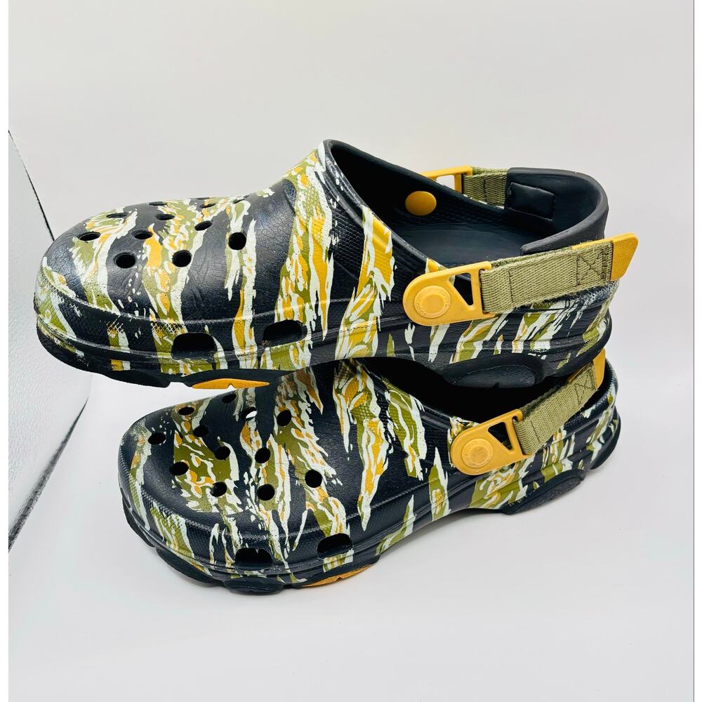 Crocs All Terrain Tiger Camo Unisex clogs shoes outdoor indoor wear sandal W8 M6 - Picture 4 of 8